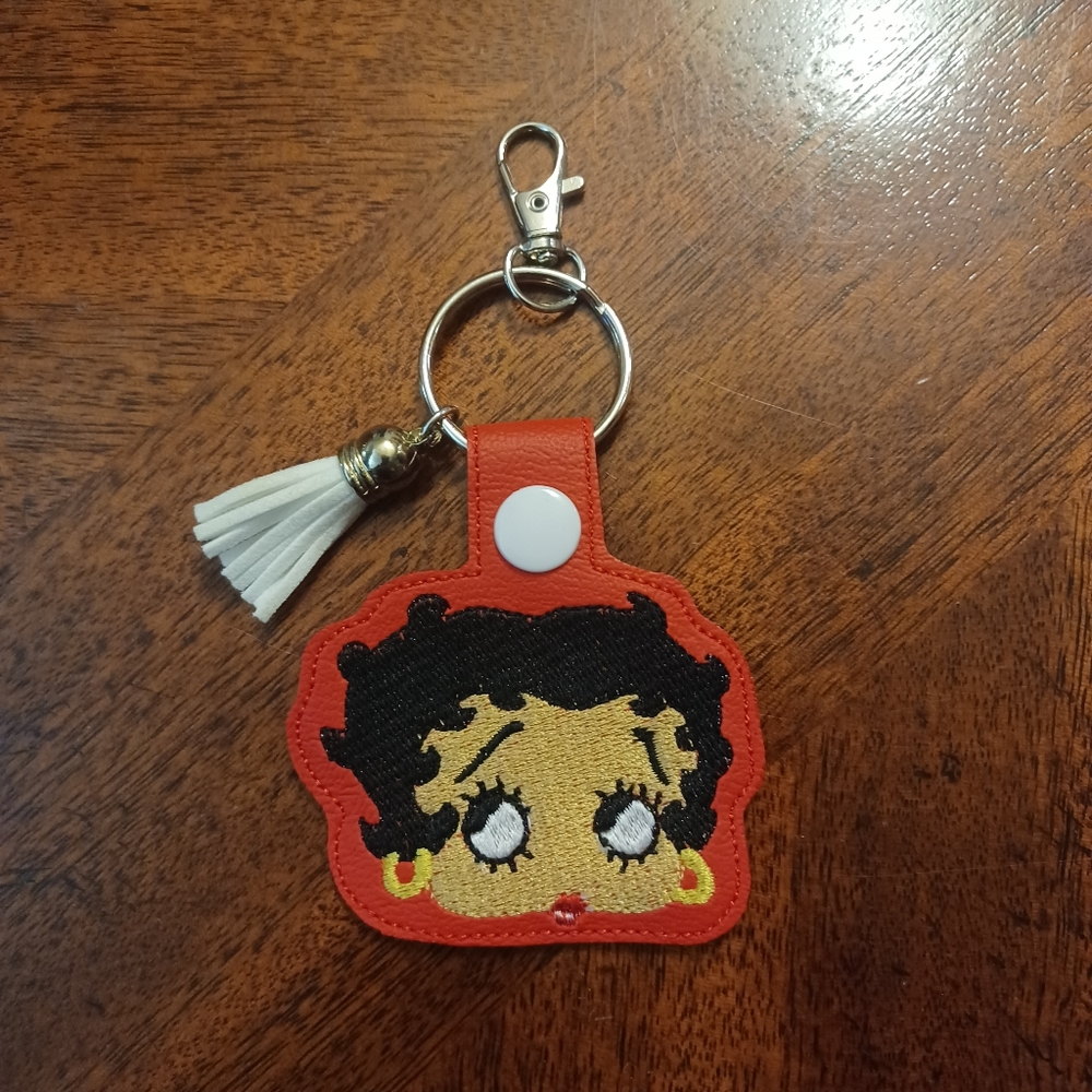Betty Boop snap keychain
